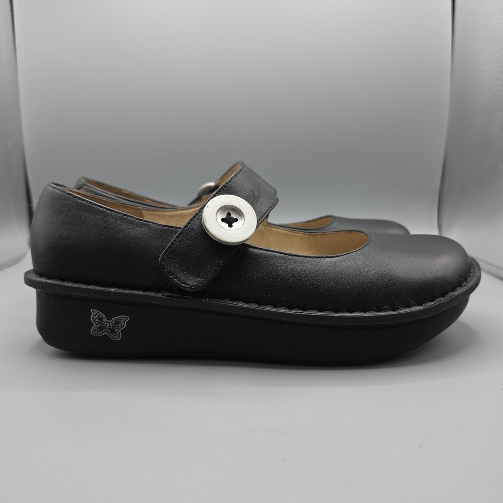 Alegria Paloma Shoes Womens 41 Black Leather Mary Jane Comfort Nurse Uniform - Picture 5 of 14